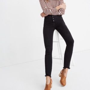 Madewell 10” High-Rise Skinny Jeans Button Edition